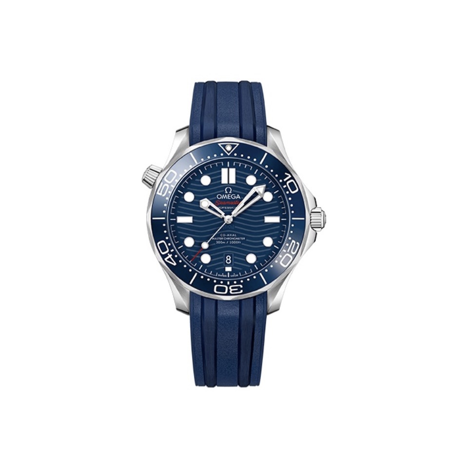 Seamaster Diver 300M 42 mm, steel on rubber strap