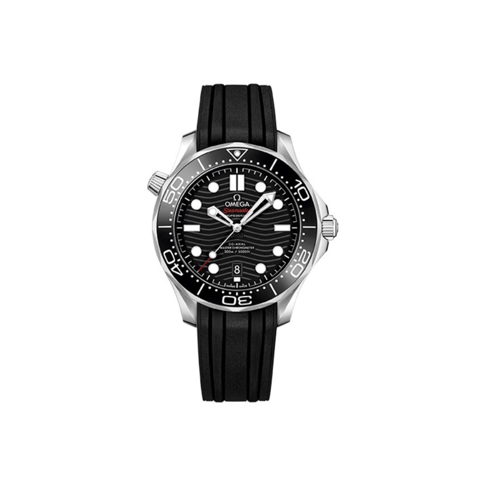 Seamaster Diver 300M 42 mm, steel on rubber strap