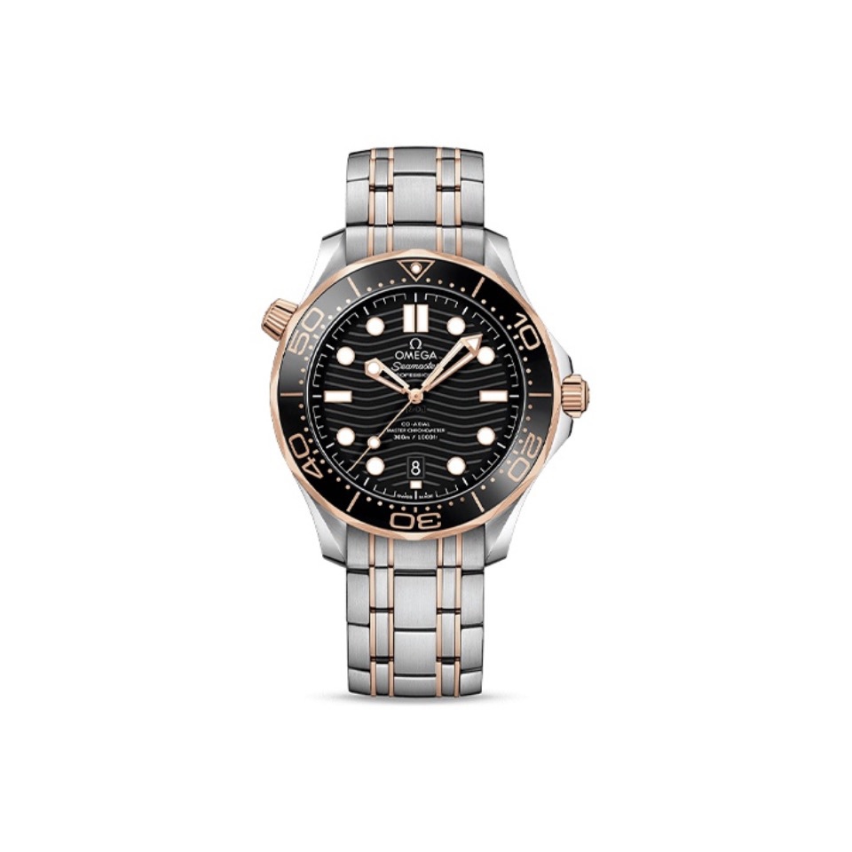 Seamaster Diver 300M 42 mm, steel ‑ Sedna™ gold on steel ‑ Sedna™ gold