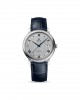 De Ville silver dial leather strap 39.5mm