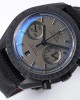 Speedmaster Dark Side of the Moon 44.25 mm, black ceramic on coated nylon fabric strap