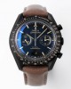 Speedmaster Dark Side of the Moon 44.25 mm, black ceramic on leather strap