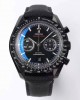 Speedmaster Dark Side of the Moon 44.25 mm, black ceramic on leather strap