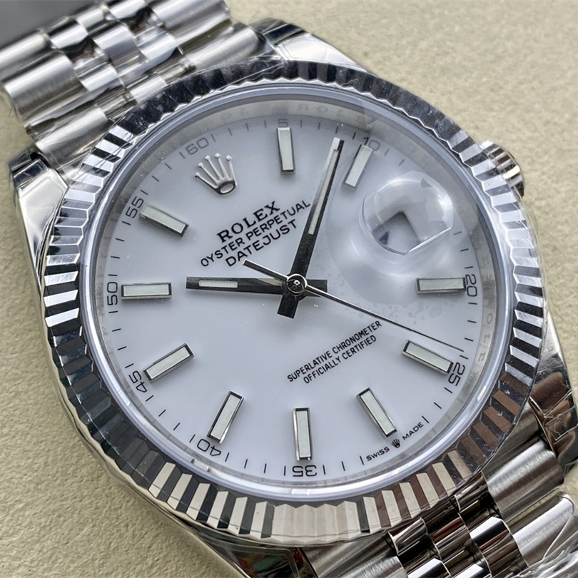 Datejust 41 White Oyster, 41 mm, Oystersteel and white gold