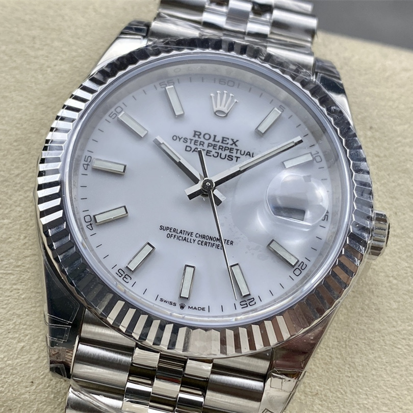 Datejust 41 White Oyster, 41 mm, Oystersteel and white gold