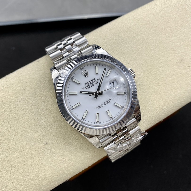 Datejust 41 White Oyster, 41 mm, Oystersteel and white gold