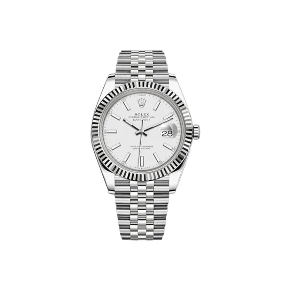 Datejust 41 White Oyster, 41 mm, Oystersteel and white gold