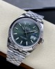 Datejust 41 Mint green Oyster, 41 mm, Oystersteel and white gold