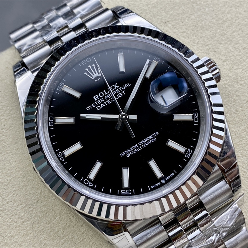 Datejust 41 Bright black Oyster, 41 mm, Oystersteel and white gold