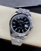 Datejust 41 Bright black Oyster, 41 mm, Oystersteel and white gold