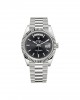 Day-Date 40 Bright black Oyster, 40 mm, white gold