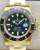 Submariner Date Black ceramic Oyster, 41 mm, yellow gold