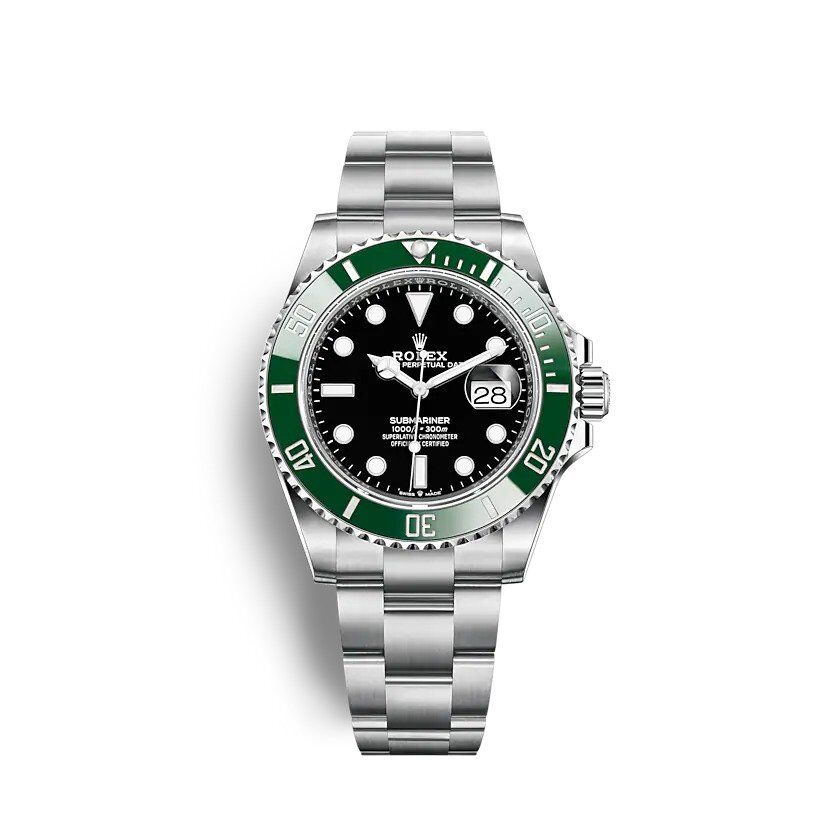 Submariner Date Green ceramic Oyster, 41 mm, Oystersteel