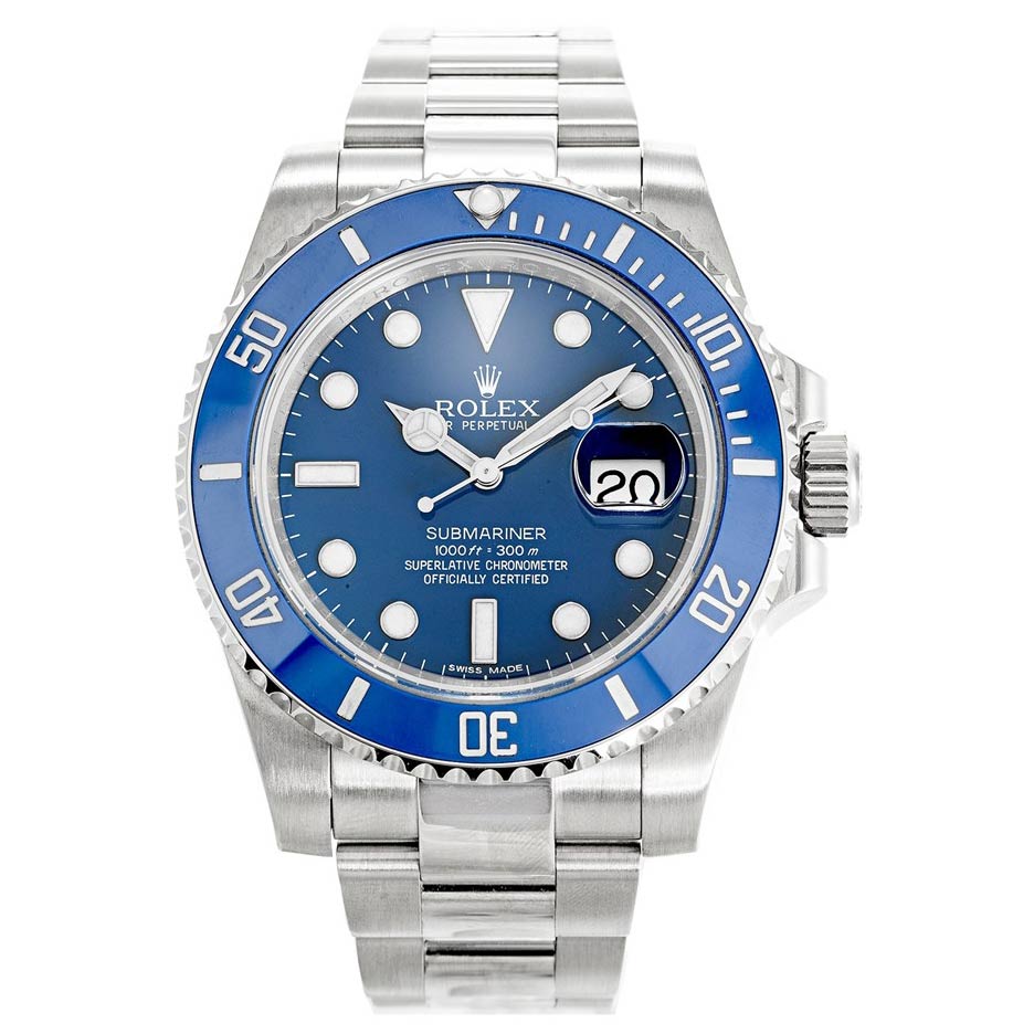 Submariner Date Blue ceramic Oyster, 40 mm, Oystersteel