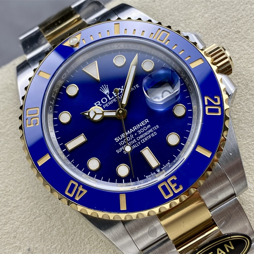 Submariner Date Blue ceramic Oyster, 41 mm, Oystersteel and yellow gold