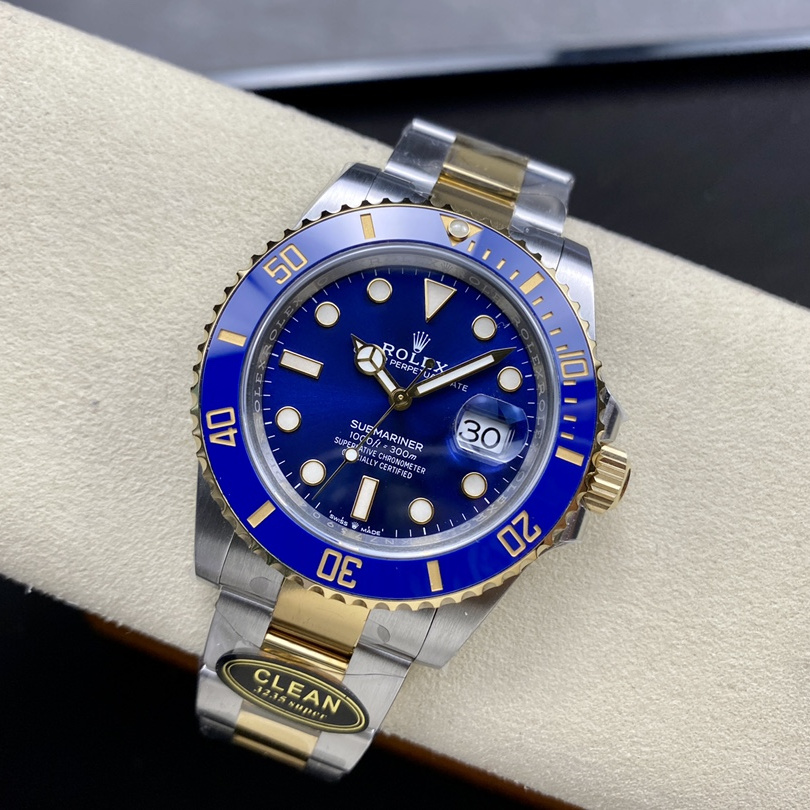 Submariner Date Blue ceramic Oyster, 41 mm, Oystersteel and yellow gold