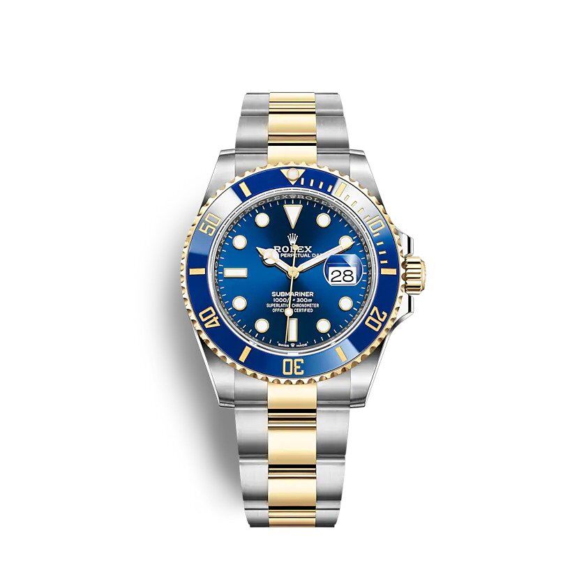 Submariner Date Blue ceramic Oyster, 41 mm, Oystersteel and yellow gold