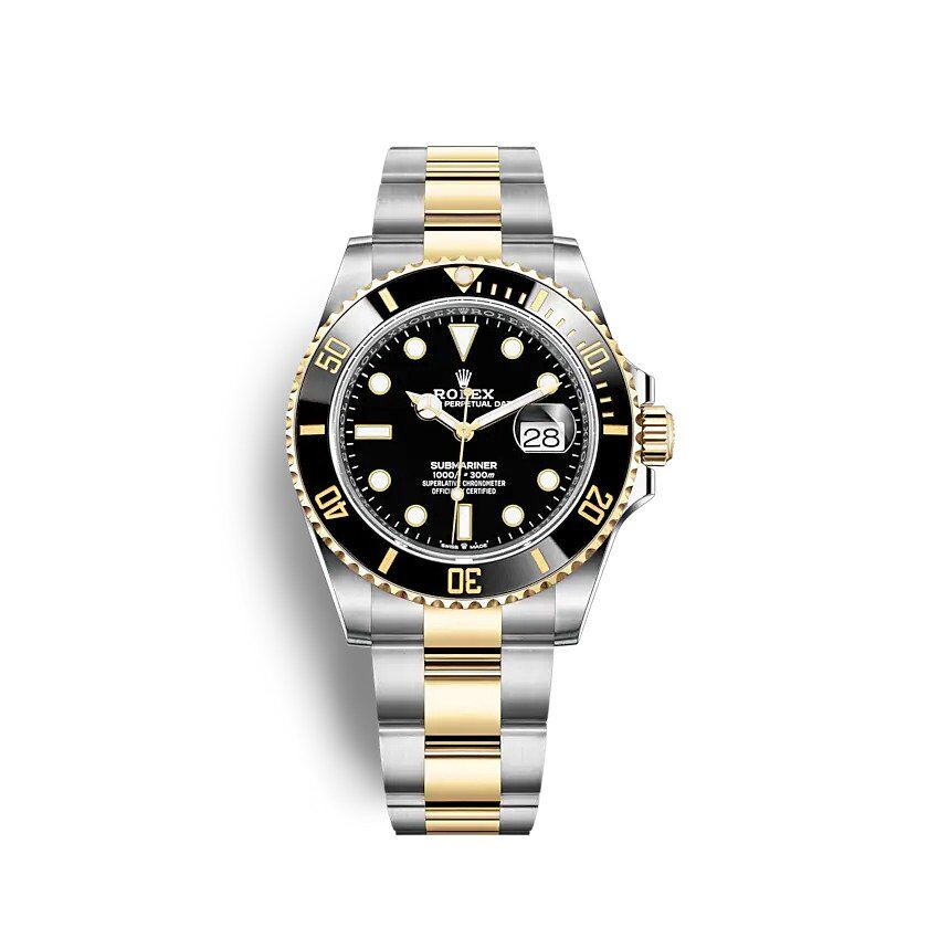 Submariner Date Black ceramic Oyster, 41 mm, Oystersteel and yellow gold