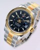 Sky-Dweller Bright black Oyster, 42 mm, Oystersteel and yellow gold