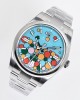 Oyster Perpetual 41 Turquoise blue, Celebration motif Oyster, 41 mm, Oystersteel