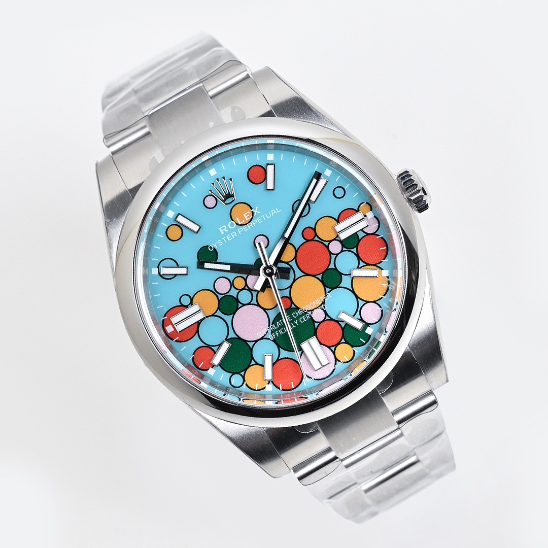 Oyster Perpetual 41 Turquoise blue, Celebration motif Oyster, 41 mm, Oystersteel