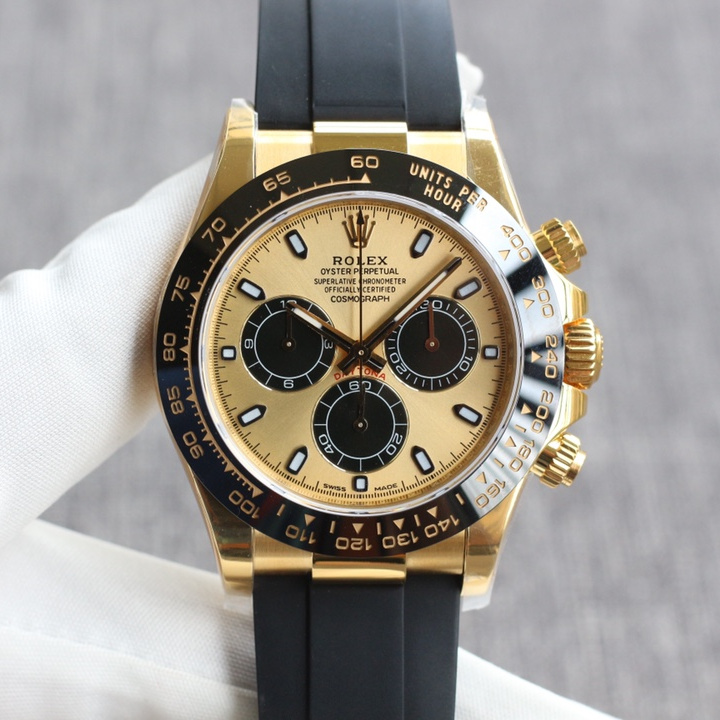 Cosmograph Daytona Golden and bright black Oyster, 40 mm, yellow gold