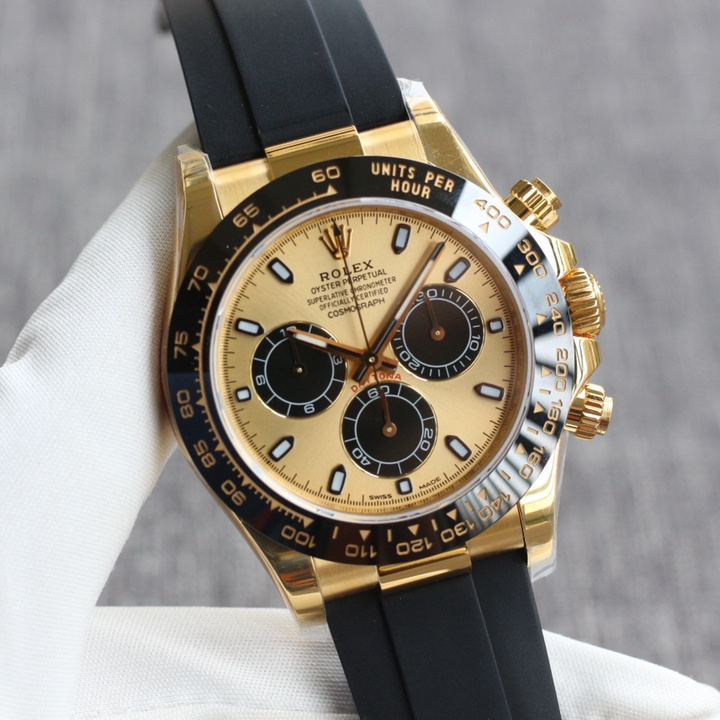 Cosmograph Daytona Golden and bright black Oyster, 40 mm, yellow gold