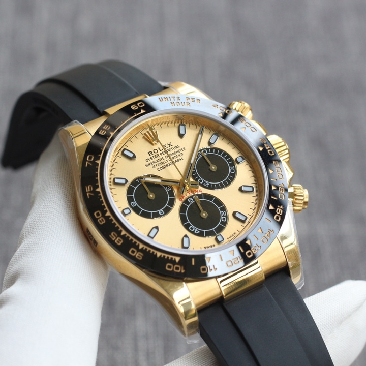 Cosmograph Daytona Golden and bright black Oyster, 40 mm, yellow gold