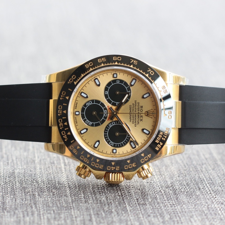 Cosmograph Daytona Golden and bright black Oyster, 40 mm, yellow gold